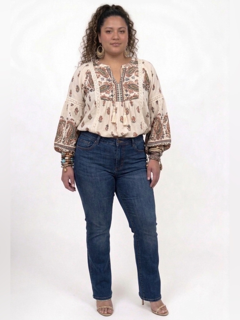 FADED GLORY Curvy Boot Cut Denim Jeans 38 waist